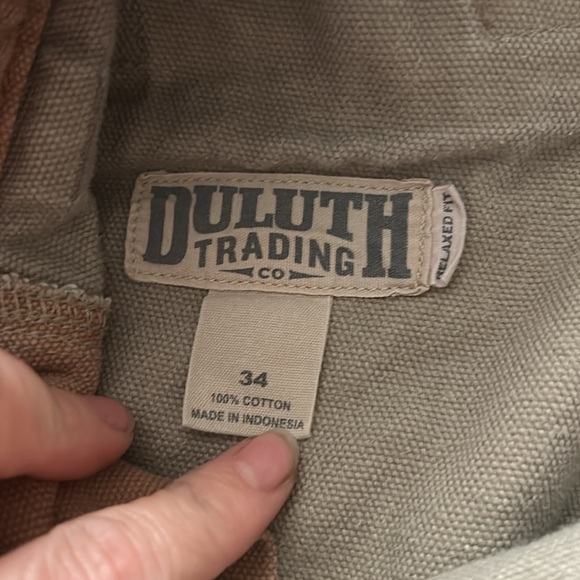 Vintage Duluth Trading Co cargo short khaki/green heavy duty outdoor mens 34 - Picture 2 of 10